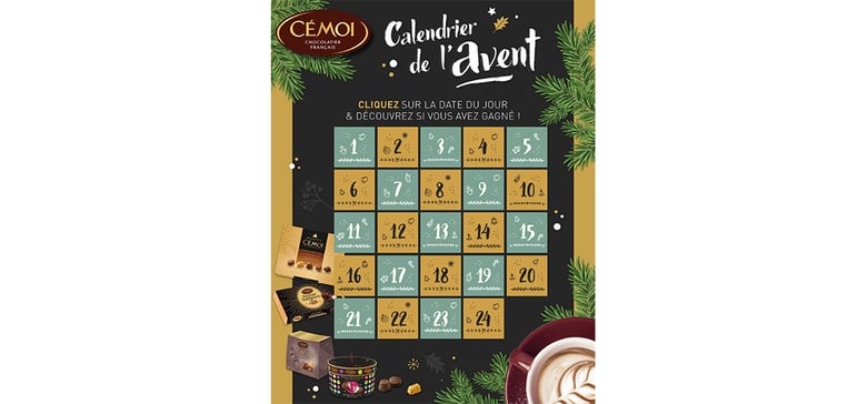 Jeu concours spécial calendrier de l'avent réalisé par Cémoi