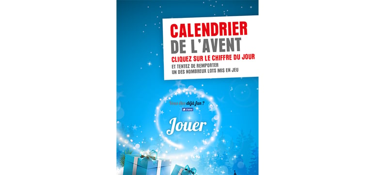 Jeu concours calendrier de l'avent créé par La Caisse d'Epargne