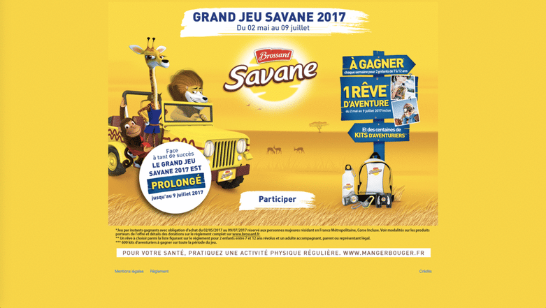 Grand jeu Savane 2017
