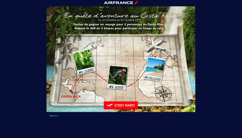 Jeu concours Air France Costa Rica